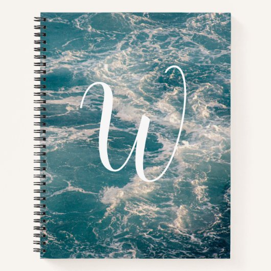 Caribbean Seascape Journal Monogram Notebook Notizblock (Vorderseite)