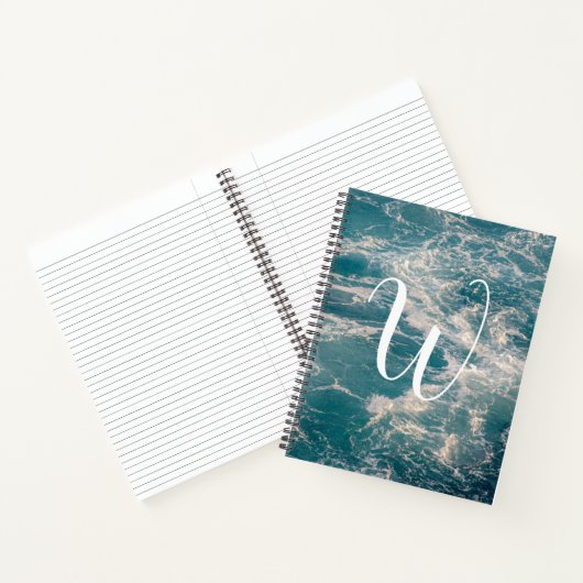 Caribbean Seascape Journal Monogram Notebook Notizblock (Innenseite)