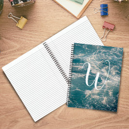 Caribbean Seascape Journal Monogram Notebook Notizblock