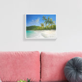 Caribbean Seascape Painting Print - Magens Bay Leinwanddruck (Insitu (Wohnzimmer))