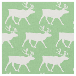 Caribbean Silhouetten Green Baby Stoff