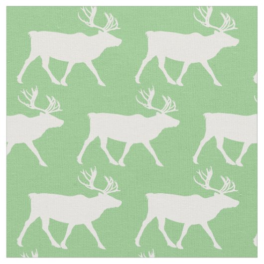 Caribbean Silhouetten Green Baby Stoff (Nahaufnahme)
