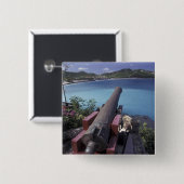 CARIBBEAN, St. Barts, Connon in die Bucht von Button (Vorne & Hinten)