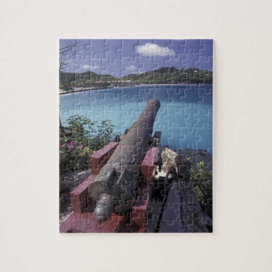 CARIBBEAN, St. Barts, Connon in die Bucht von Puzzle (Vertikal)