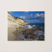 Caribbean, St. Martin, Cliffs am Strand von Cupeco Puzzle (Horizontal)