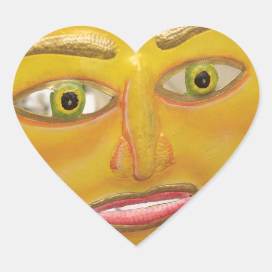 Caribbean Sun Herz-Aufkleber (Vorderseite)