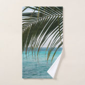 Caribbean Sunrise Ocean Palm 1 Badhandtuch Set (Handtuch)
