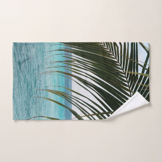 Caribbean Sunrise Ocean Palm 1 Badhandtuch Set (Handtuch)