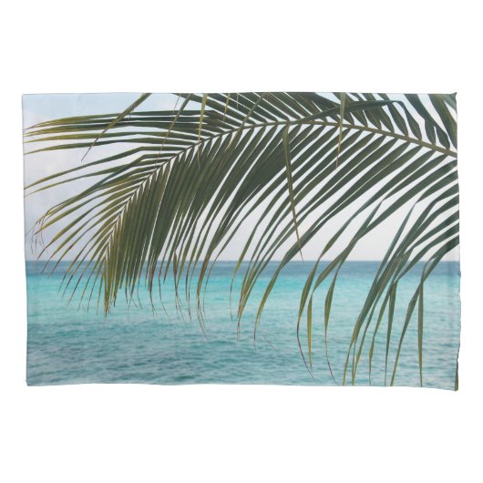 Caribbean Sunrise Ocean Palm 1 Kissenbezug (Vorderseite)