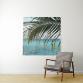 Caribbean Sunrise Ocean Palm 1 Wandteppich (Beispiel)