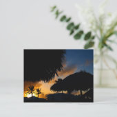 Caribbean Sunset 2 Postkarte (Stehend Vorderseite)