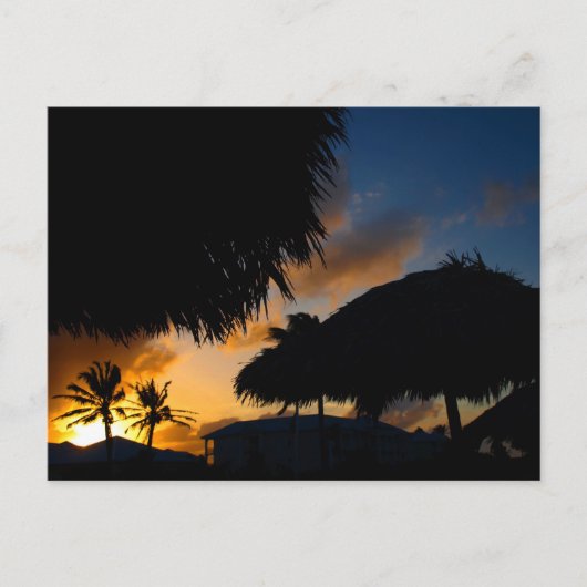 Caribbean Sunset 2 Postkarte (Vorderseite)