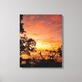 Caribbean Sunset Glow - Leinwand Mauer Kunst