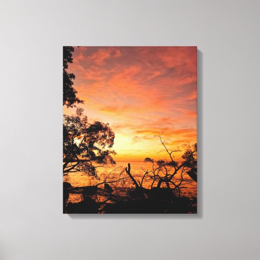 Caribbean Sunset Glow - Leinwand Mauer Kunst (Vorderseite)
