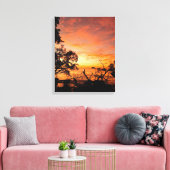 Caribbean Sunset Glow - Leinwand Mauer Kunst (Insitu (Wohnzimmer))