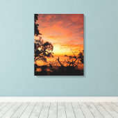 Caribbean Sunset Glow - Leinwand Mauer Kunst (Insitu (Holzboden))