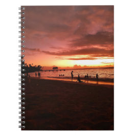 Caribbean Sunset Glow Spiral Notebook Notizblock