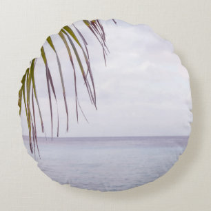 Caribbean Sunset Ocean Palm 5 Rundes Kissen