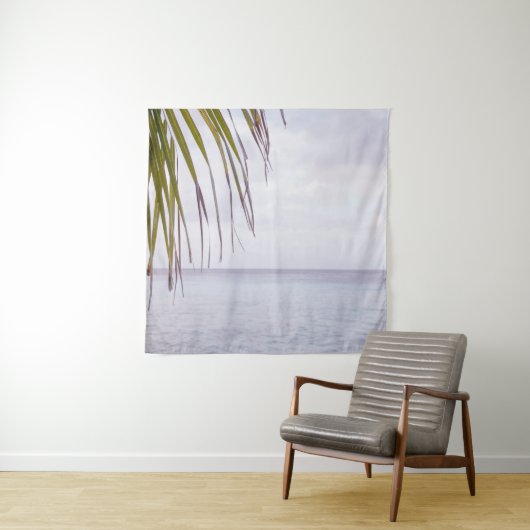 Caribbean Sunset Ocean Palm 5 Wandteppich (Beispiel)
