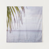 Caribbean Sunset Ocean Palm 5 Wandteppich (Vorderseite)