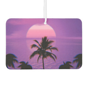 Caribbean Sunset Vaporwave Ästhetische Retro 80er  Autolufterfrischer