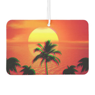 Caribbean Sunset Vaporwave Ästhetische Retro 80er Autolufterfrischer