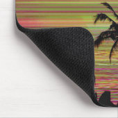Caribbean Sunset Vaporwave Ästhetische Retro 80er  Mousepad (Ecke)