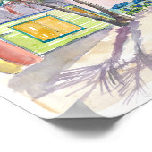 Caribbean Surf Beach Bar Boards und Sunset Poster (Ecke)