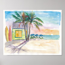 Caribbean Surf Beach Bar Boards und Sunset