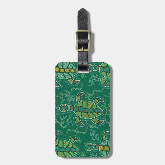Caribbean Tortuga Gepäckanhänger (Vorderseite vertikal)