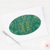 Caribbean Tortuga Ovaler Aufkleber (Umschlag)