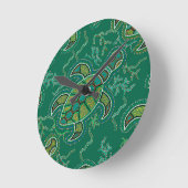 Caribbean Tortuga Runde Wanduhr (Winkel)
