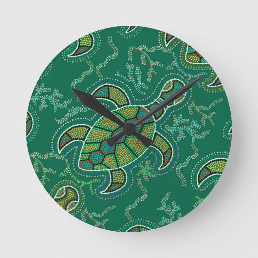 Caribbean Tortuga Runde Wanduhr (Vorderseite)