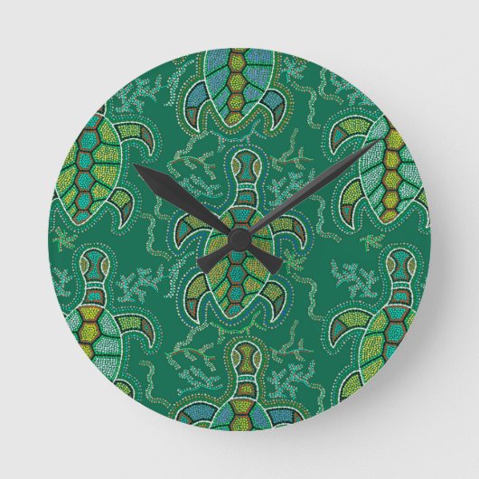 Caribbean Tortuga Runde Wanduhr (Vorderseite)