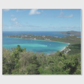 Caribbean Tropical Beach Paradise Foto Geschenkpapier (Flach)