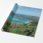 Caribbean Tropical Beach Paradise Foto Geschenkpapier (Ungerollt)