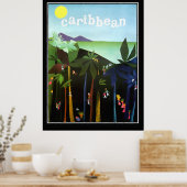 Caribbean Werbeaktion Vintage Poster (Küche)
