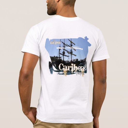 Caribea Piraten-Schiff T-Shirt (Rückseite)