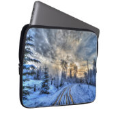 Cariboo Natur Landschaft Winteraufgang Laptopschutzhülle (Vorne Rechts)