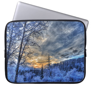 Cariboo Natur Landschaft Winteraufgang Laptopschutzhülle