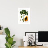 Carica papaya (Papaya) Poster (Heimbüro)