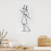 Caricature of Soren Aabye Kierkegaard Poster (Küche)