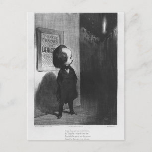 "Caricatures du jour", Karikatur von Victor Hugo Postkarte