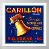 Carillon Brand Florida Grapefruit Poster (Vorne)