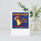 Carillon Brand Florida Grapefruit Postkarte (Stehend Vorderseite)