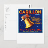 Carillon Brand Florida Grapefruit Postkarte (Vorne/Hinten)
