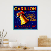 Carillon Florida Grapefruits Poster (Küche)