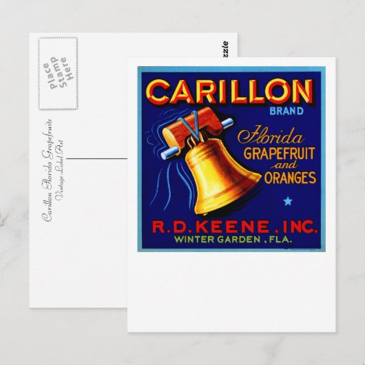Carillon Florida Grapefruits Postkarte (Vorne/Hinten)