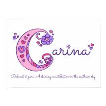 Carina Initial C Doodle Herz Art Name bedeutet