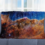 Carina Nebula Cosmic Cliffs James Webb Hi-Res Fleecedecke<br><div class="desc">This beautiful space image was captured by NASA's new James Webb Space Telescope in July 2022. It shows emerging nurseries and stars in the Carina Nebula. The mountains and valleys are nicknamed the "Cosmic Cliffs." The young star-forming area is NGC 3324. Top descriptive text may be edited or removed, per...</div>